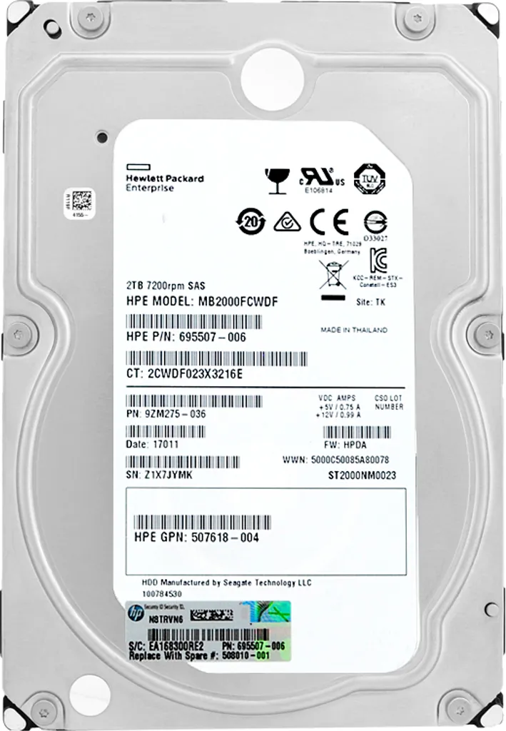 HP MB2000FCWDF 2TB SAS 7.2K LFF 695507-006 - Hard Disk Server ProLiant