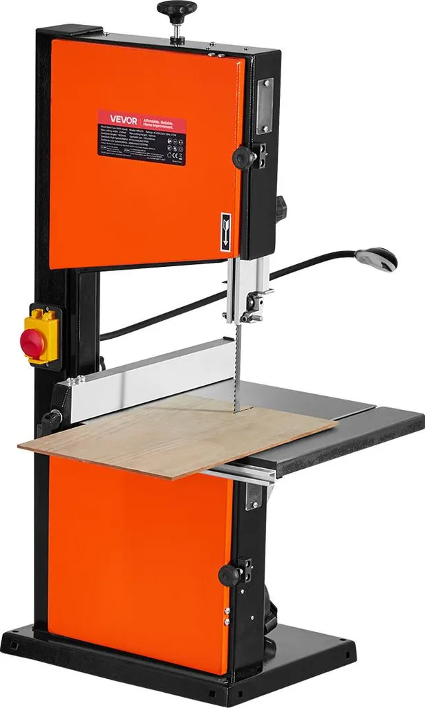 Scie à ruban VEVOR 254 mm moteur 373W avec table fonte et lampe 360°