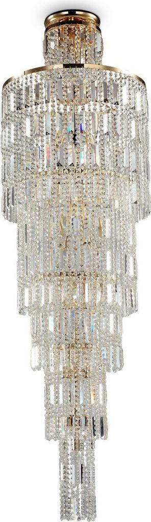 Deckenlampe Metall E14 Kristall in Gold 16-flammig Modern Deckenleuchte