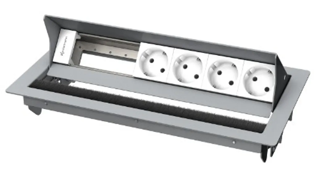 Boîtier de table encastrable 6 modules Kindermann CablePort standard² - 2