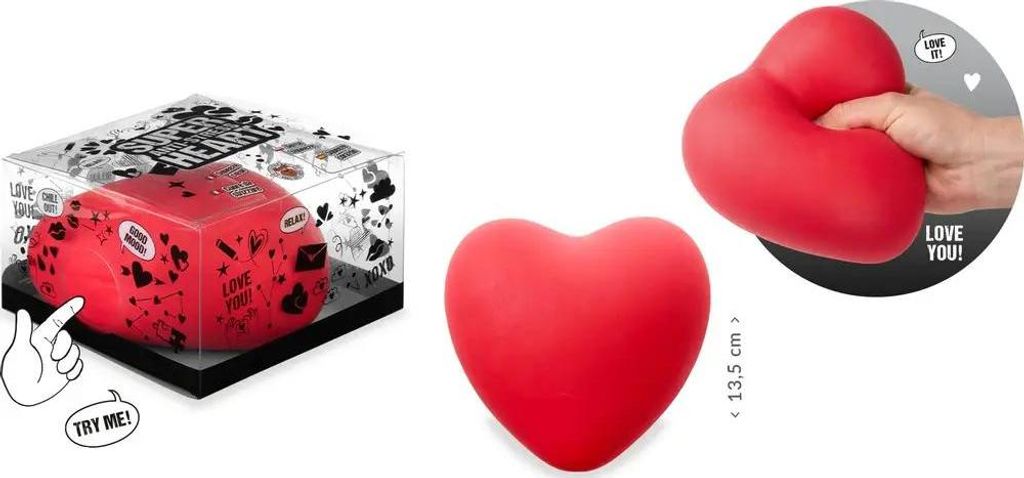 Trendhaus Anti-Stress-Quetschfigur XXL Herz,