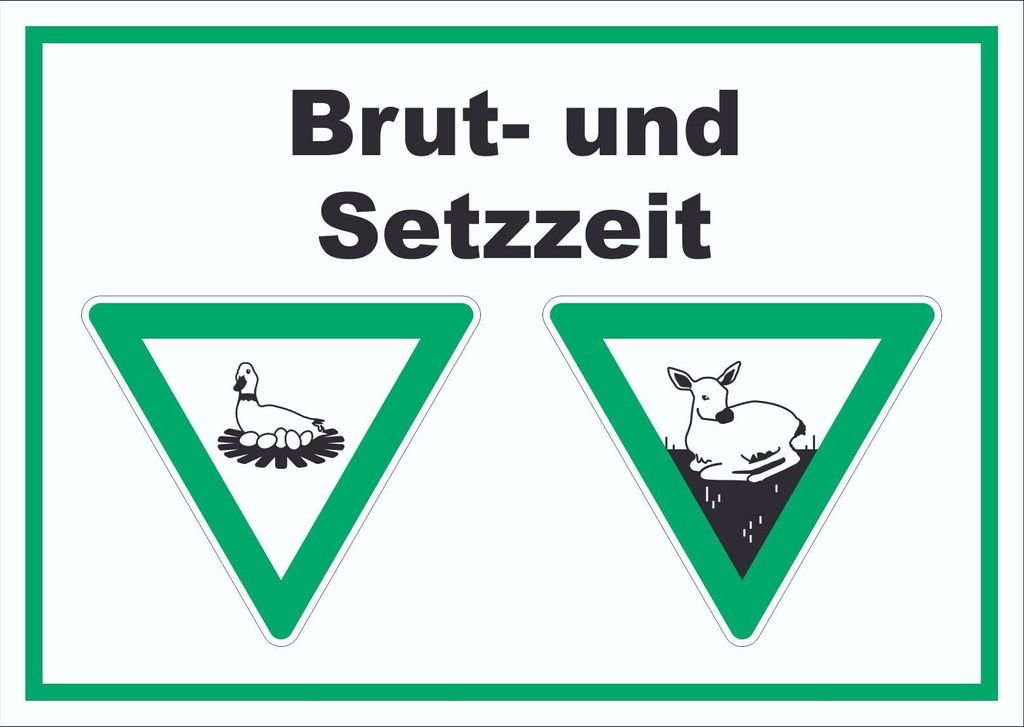 Brut- und Setzzeit Schild A2 (420x594mm)