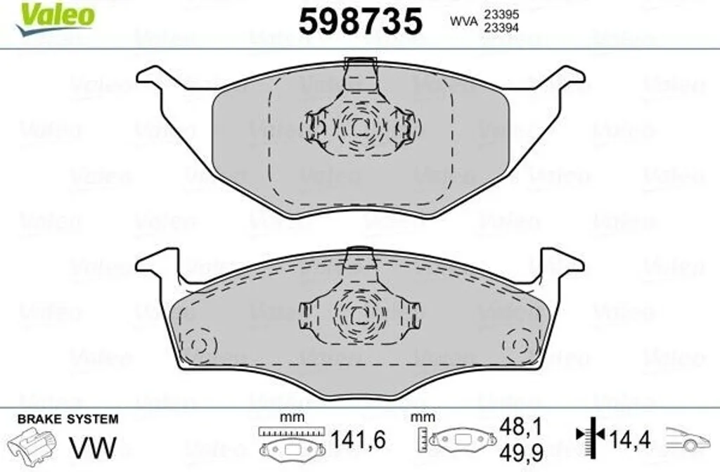 Stopper les bruits de frein sur Lupo et Arosa avec Valeo 598735 avant