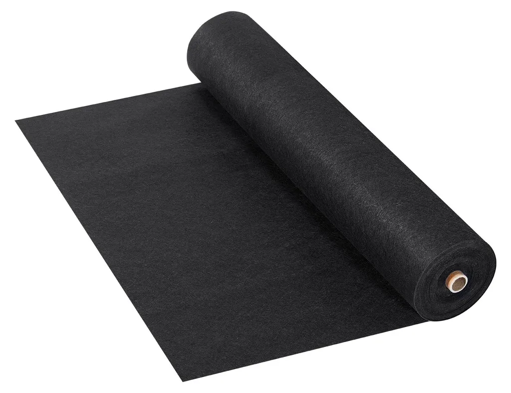 Éliminez les Mauvaises Herbes : Géotextile Noir 8OZ 4x100FT - Barrière Robuste pour Jardin et Allées