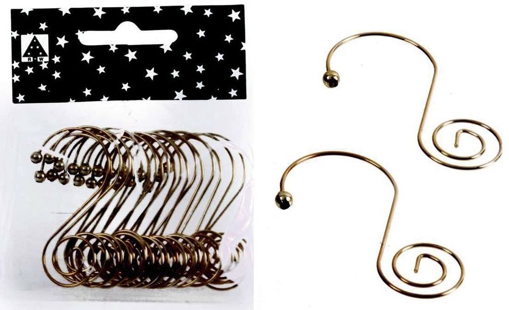 Weihnachtsschmuck Aufhänger - 20 Stück, 5 cm, Metall, gold Produktbild 