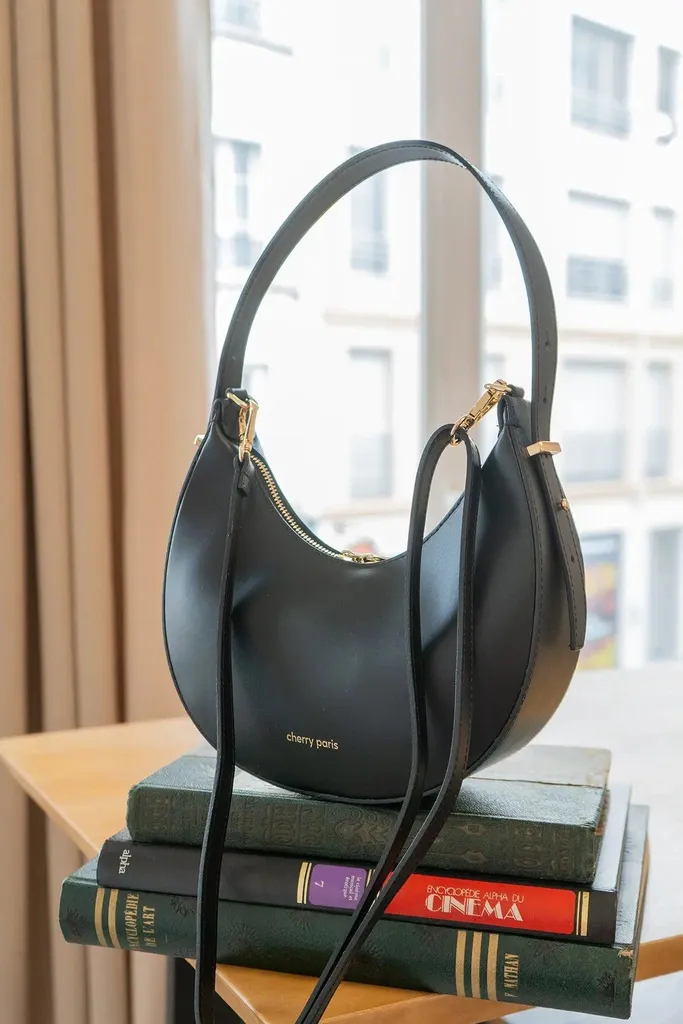 Borsa Nera Cherry Paris 4094 Orlane - Look Grintoso in Pelle - 5
