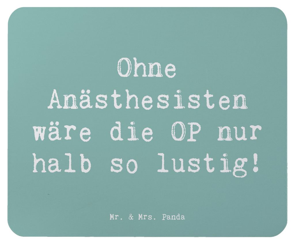 Mr. & Mrs. Panda Mauspad Spruch Anästhesist Humor - Meeresbrise - Geschenk, Mouse Pad, laptop, Berufsalltag, Ruhige Helden, Operation, Präzision,...