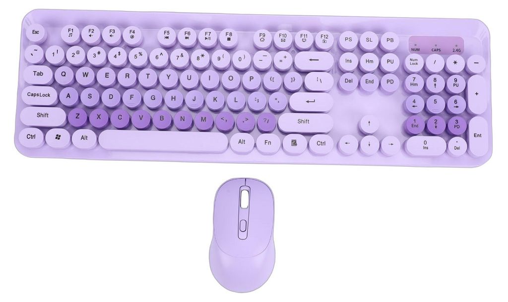 Kabellose niedliche Tastatur und Maus, 104 Tasten, Produktbild 