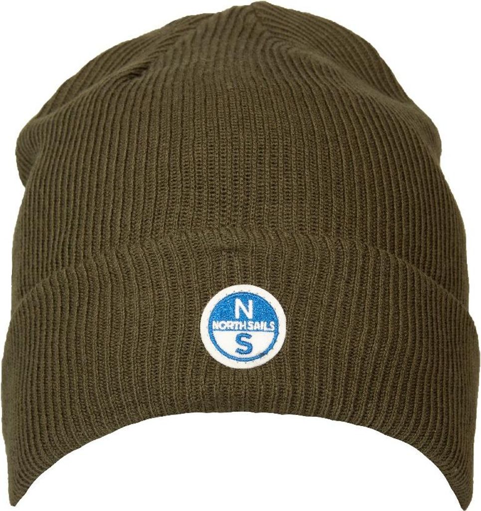 NORTH SAILS Herrenmütze mit geripptem Bündchen und Logo Art. 623287, UNICA - ONE SIZE, Cotone 60%,Lana 10%,Nylon 30%