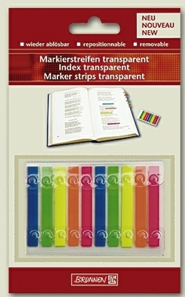 BRUNNEN Markierstreifen transparent 5Farben 1055886