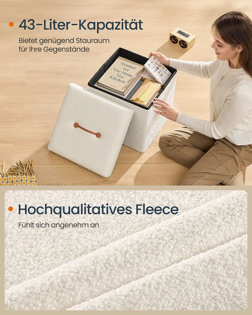 Siège d'appoint avec rangement intégré Rootz pour salon et chambre