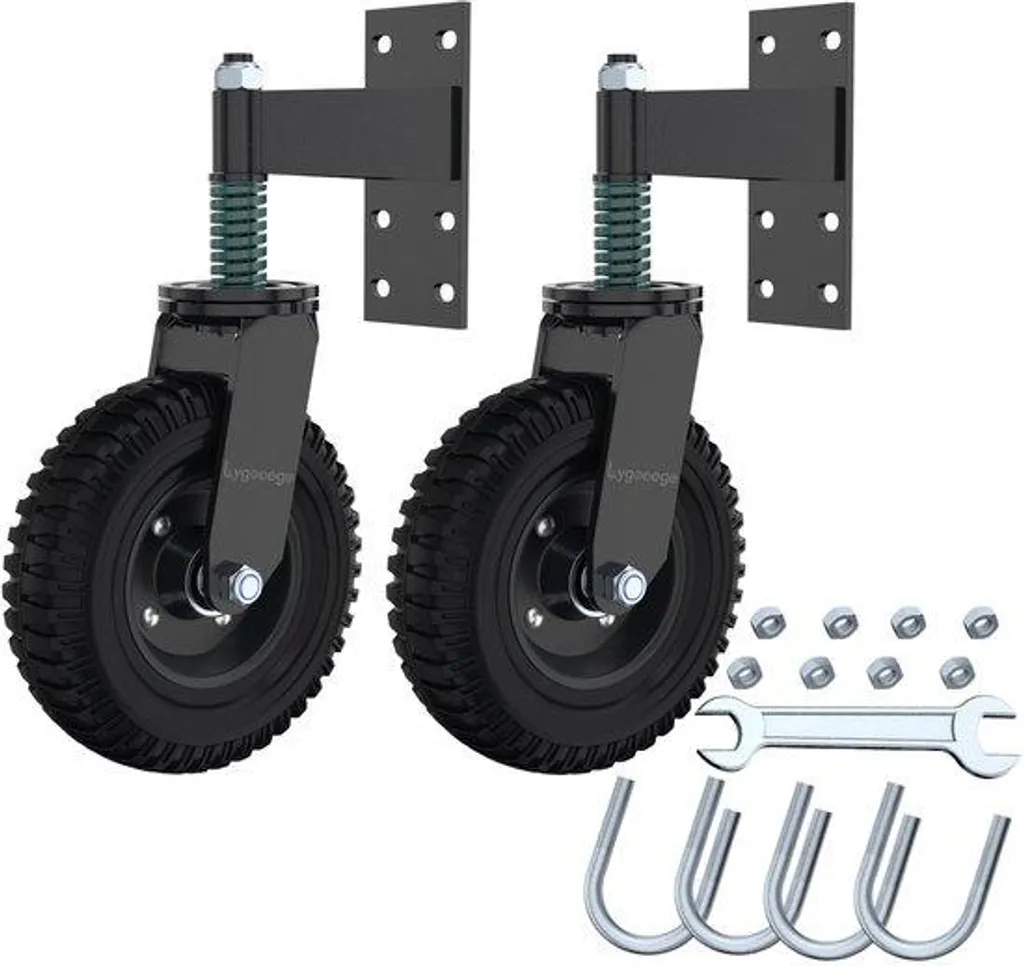 Roue de portail pivotante 20 cm robuste avec rotation 360° charge 275kg