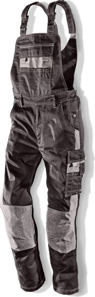 safety & more Latzhose NITRO, schwarz/grau
