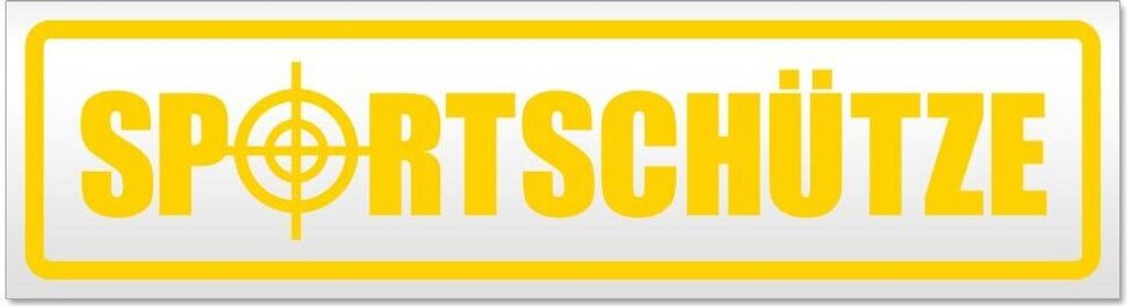 Kiwistar - Autoaufkleber - Gelb - 45 x 12 cm - Sportschütze - Hinweis Aufkleber Sticker für Auto, Kfz, Fahrrad, PKW, LKW