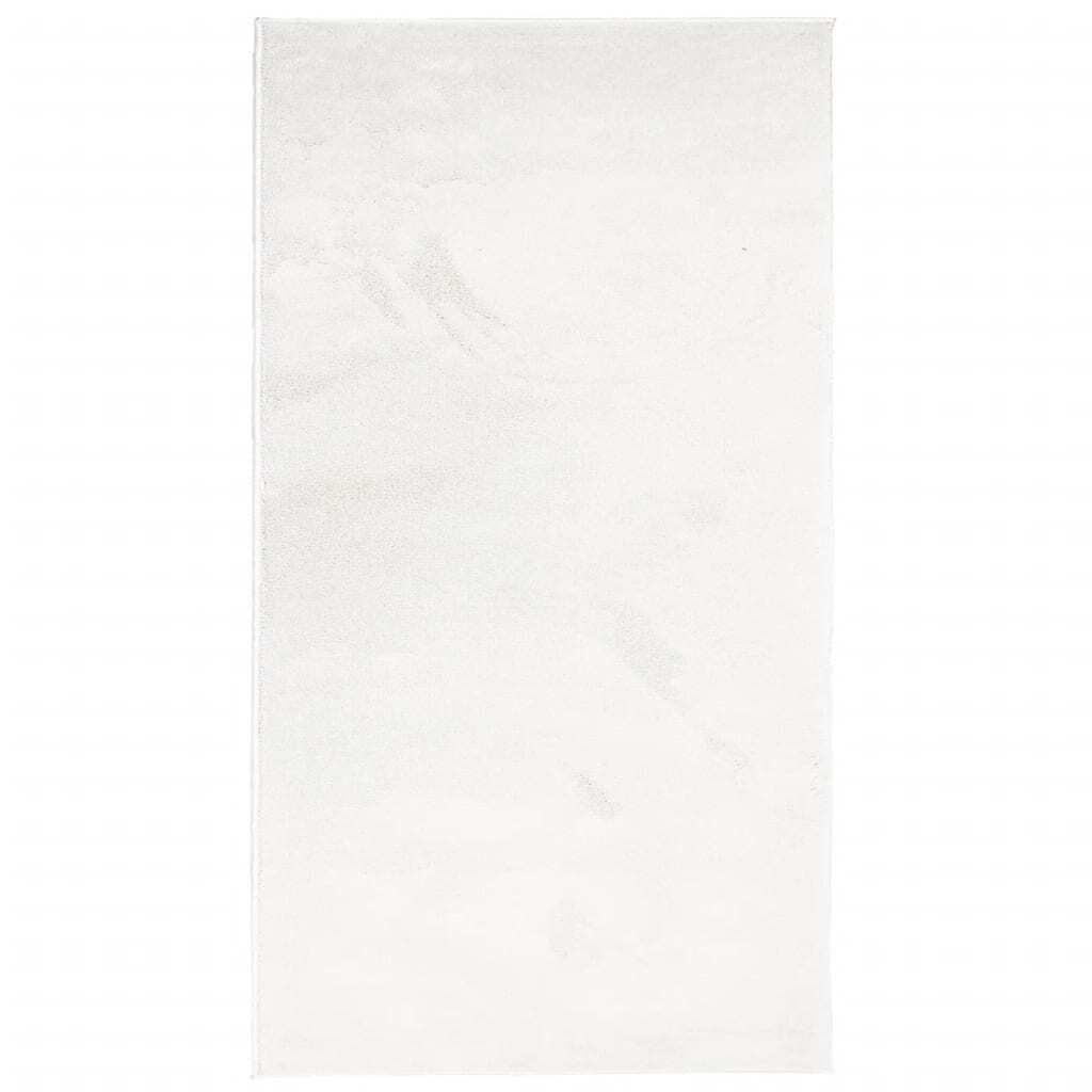 vidaXL Teppich OVIEDO Kurzflor Creme 60x110 cm