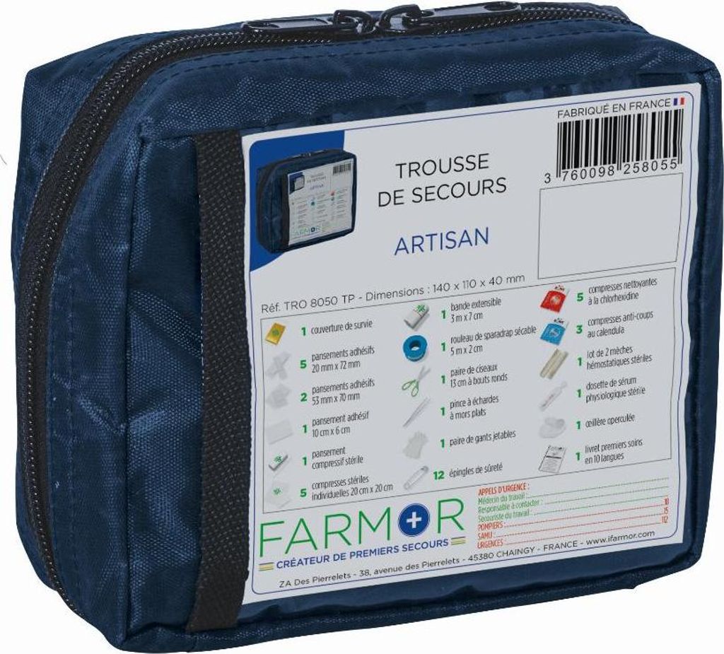 Erste-Hilfe-Koffer FARMOR 2/4 Personen - TRO8050TP