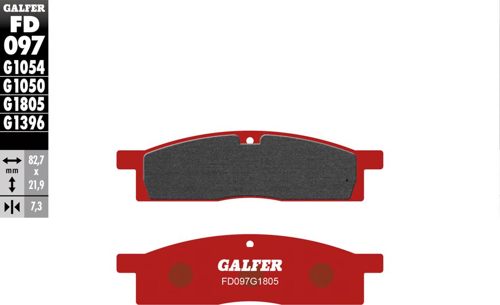Bremsbeläge Galfer FD097G1805 Semi-Metall OFFROAD / TRIAL vorne für Yamaha YZ 65 - 85 ccm Bj. 1986 - 2023