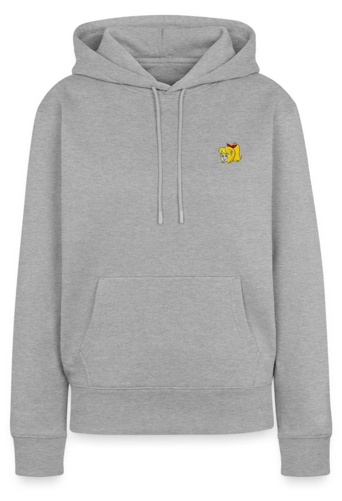 Spreadshirt Bibi Blocksberg Portrait Stick Damen Premium Hoodie, XXL, Grau meliert