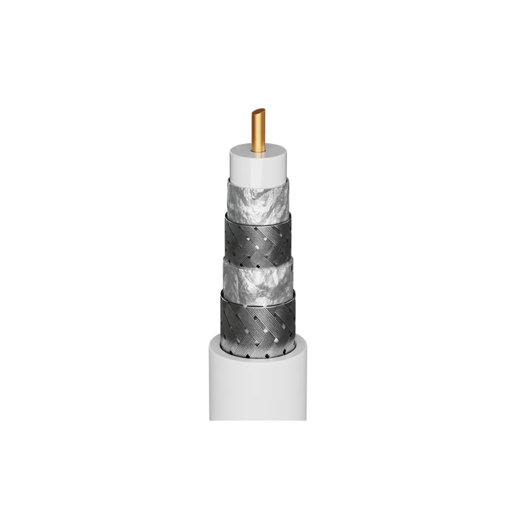Cavo Antenna Goobay 1m 90 Gradi 135dB - Schermato 4x Nero Alta Qualità - 5