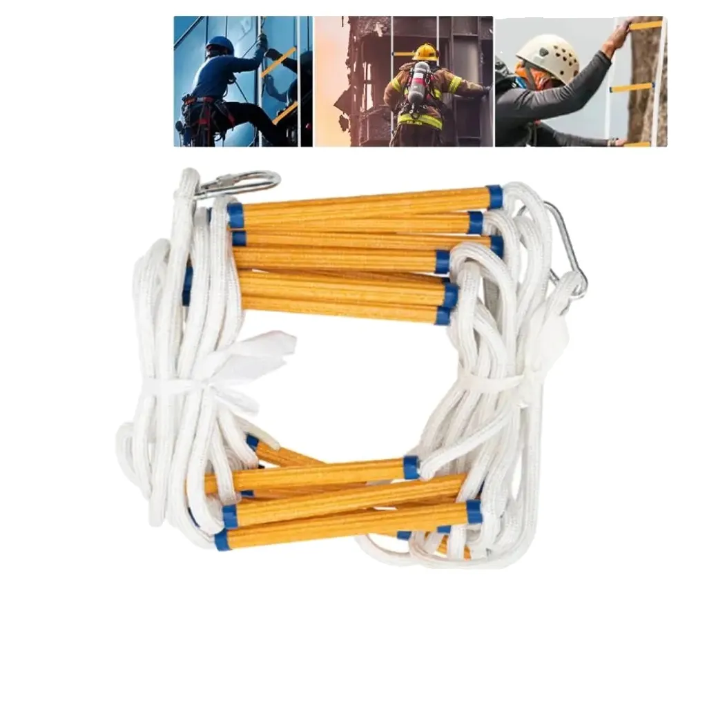 Échelle de secours ignifuge 12m étanche charge 200kg pour évacuation étage