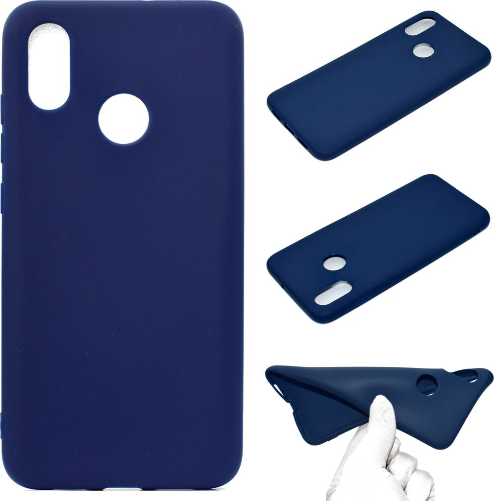 für XIAOMI Redmi S2 Lovely Candy Color Matte TPU Anti-Scratch rutschfeste Schutzhülle Rücken Case Navy