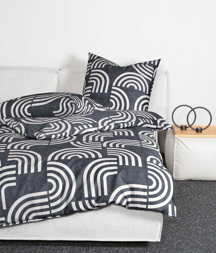 Janine Bettwäsche PALERMO Mako-Satin BL 200x200 cm bunt Bettbezug Bettzeug