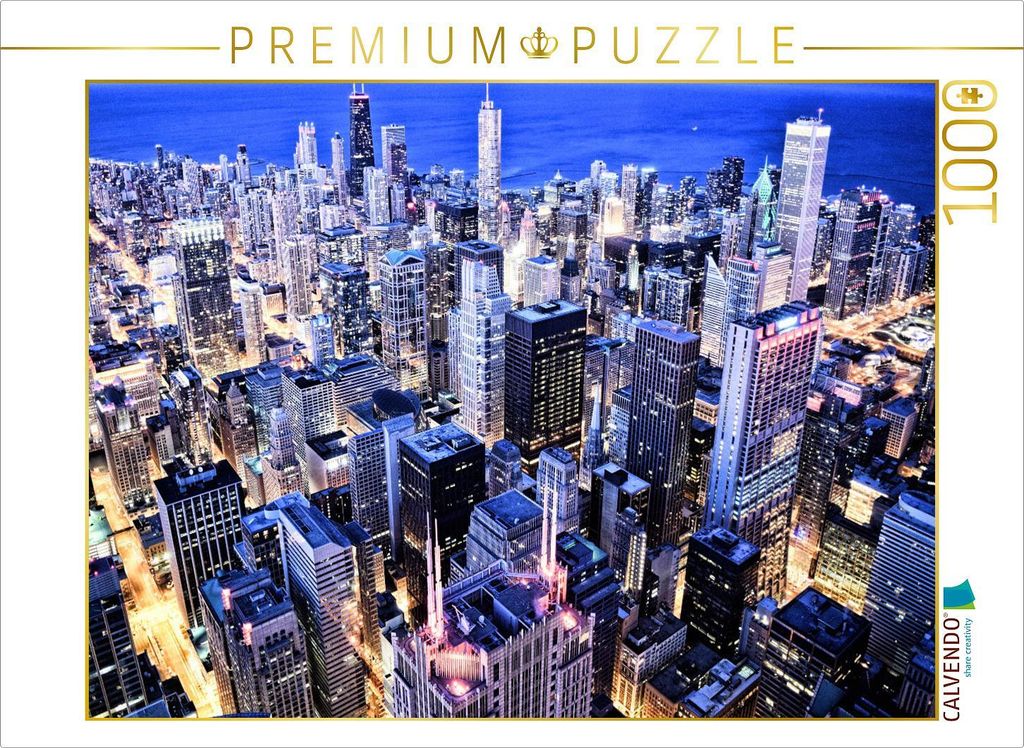 CALVENDO Puzzle Chicagos Häuserschluchten aus der Luft | Produktbild 