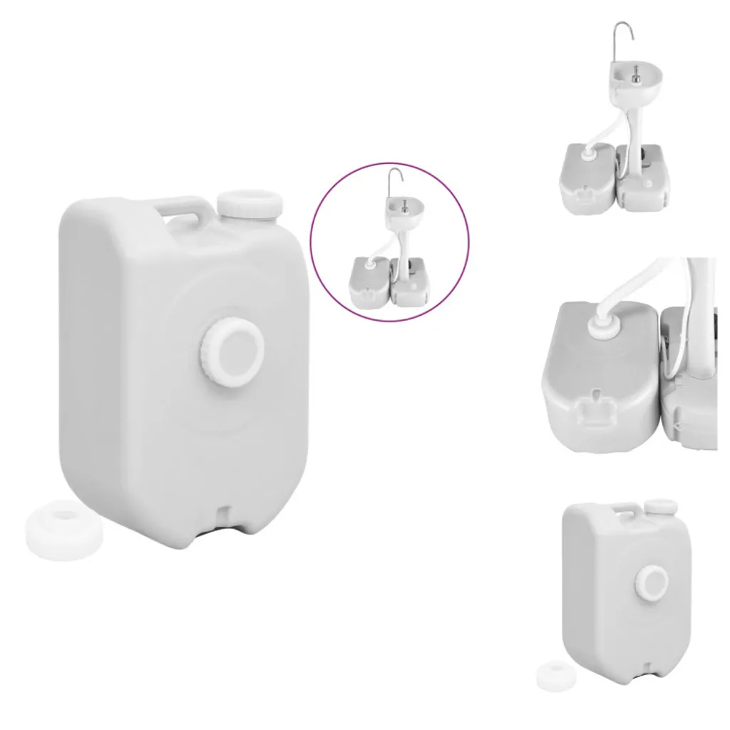 Réservoir d'eau portable vidaXL 24 L gris pour camping et randonnée