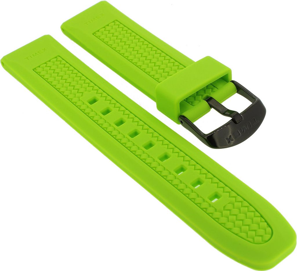 Timex Sport Uhrenarmband 20mm | Silikon grün Band T2P025 Produktbild 