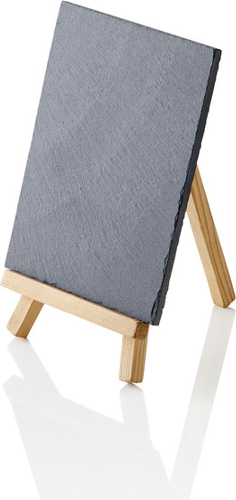 Naturschiefertafel SLATE LINE, 12,5 x 10 cm, Naturschiefer, Holz
