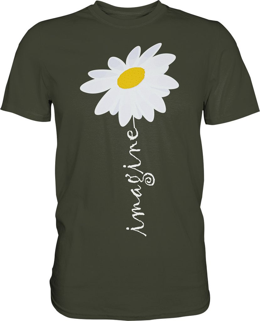 Gänseblümchen Imagine Motivation Garten Shirt Gärtner – Produktbild 