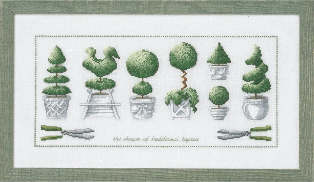 Kit Broderie Arbres Permin Point de Croix : Toile Aida et Fils Inclus