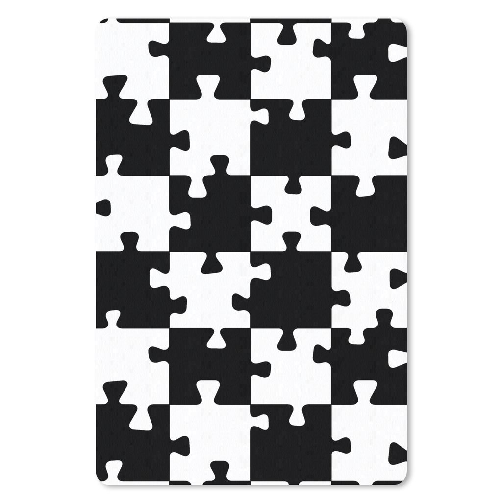 MuchoWow Mauspad Mousepad Puzzle - Schach - Muster 18x27 cm - Mousepads - Maus Mat - Pad - Mausunterlage