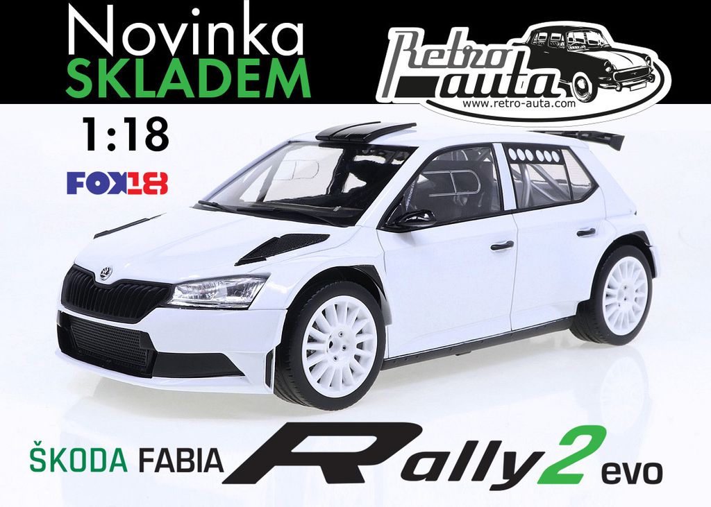 Skoda Fabia Rally2 evo Karosserie Fox18 1:18