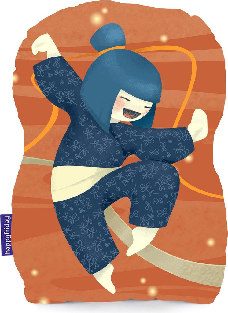 Cojín HappyFriday Herr Fuchs Der Krieger Multicolor 40 x 30 cm