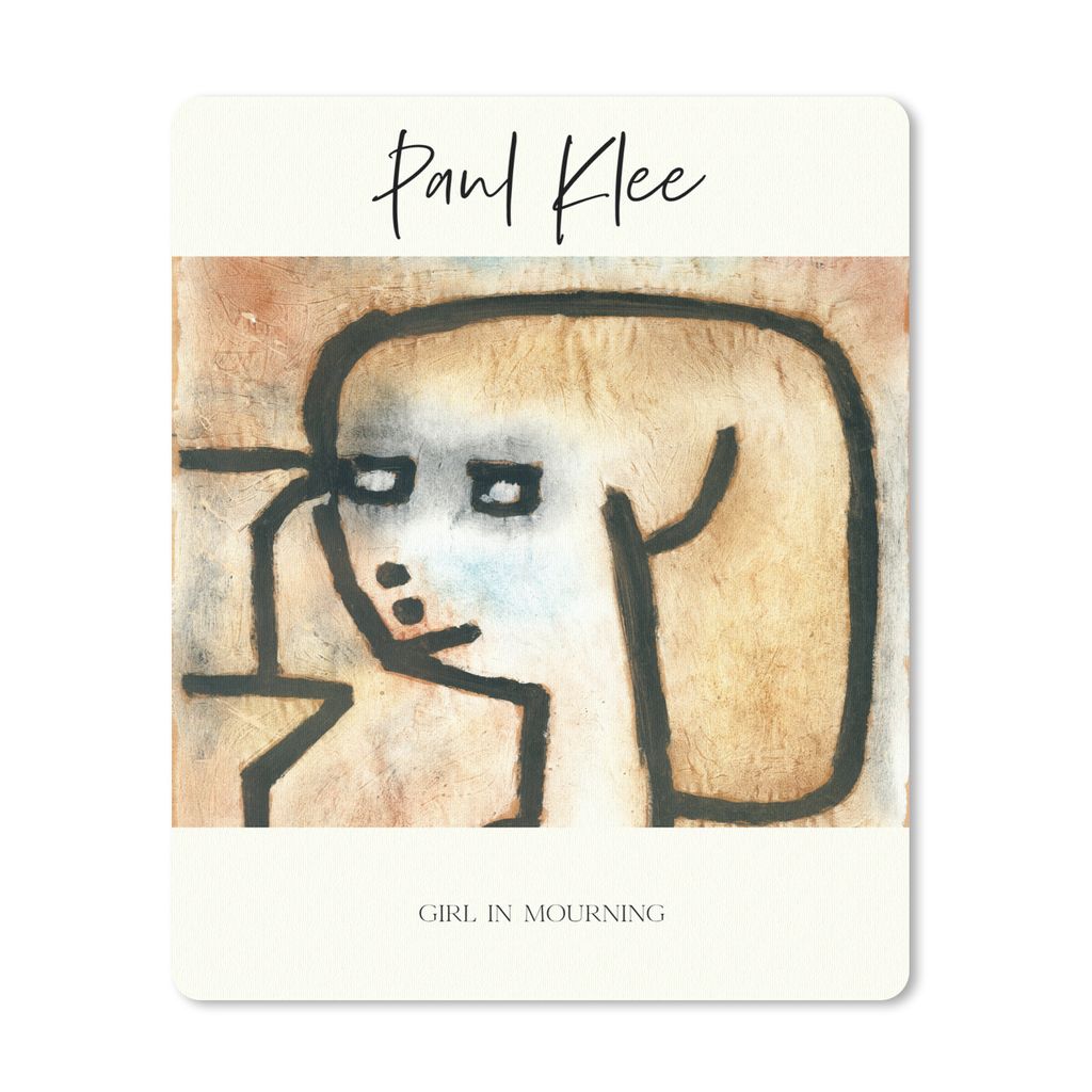 MuchoWow Mauspad Mousepad Paul Klee - Kunst - Trauerndes Mädchen 19x23 cm - Mousepads - Maus Mat - Pad - Mausunterlage - Mauspads - Spielen