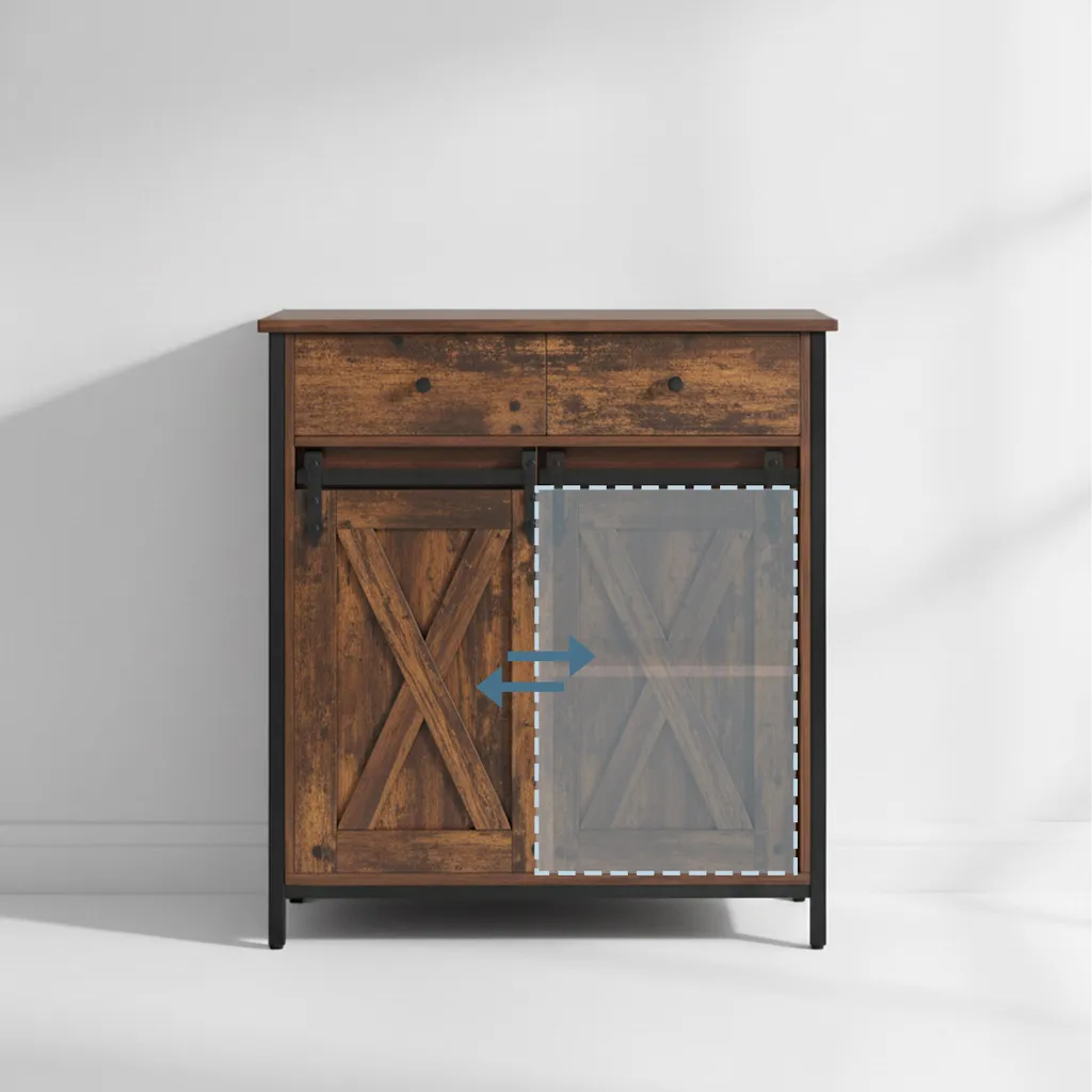 credenza relaxdays con anta scorrevole - 3
