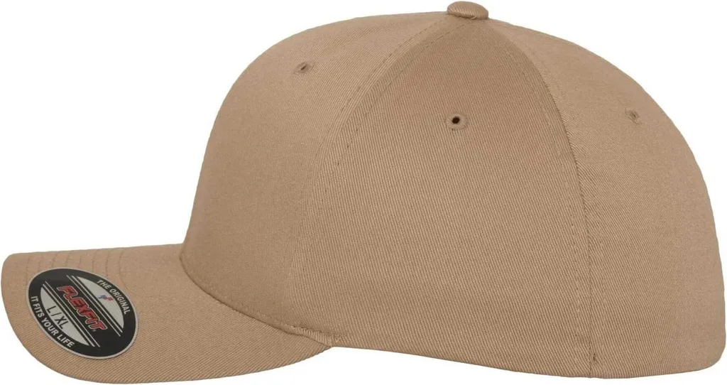 Flexfit BC7201 XXL Cappellino Wooly Combed Marrone Cachi Premium - 3