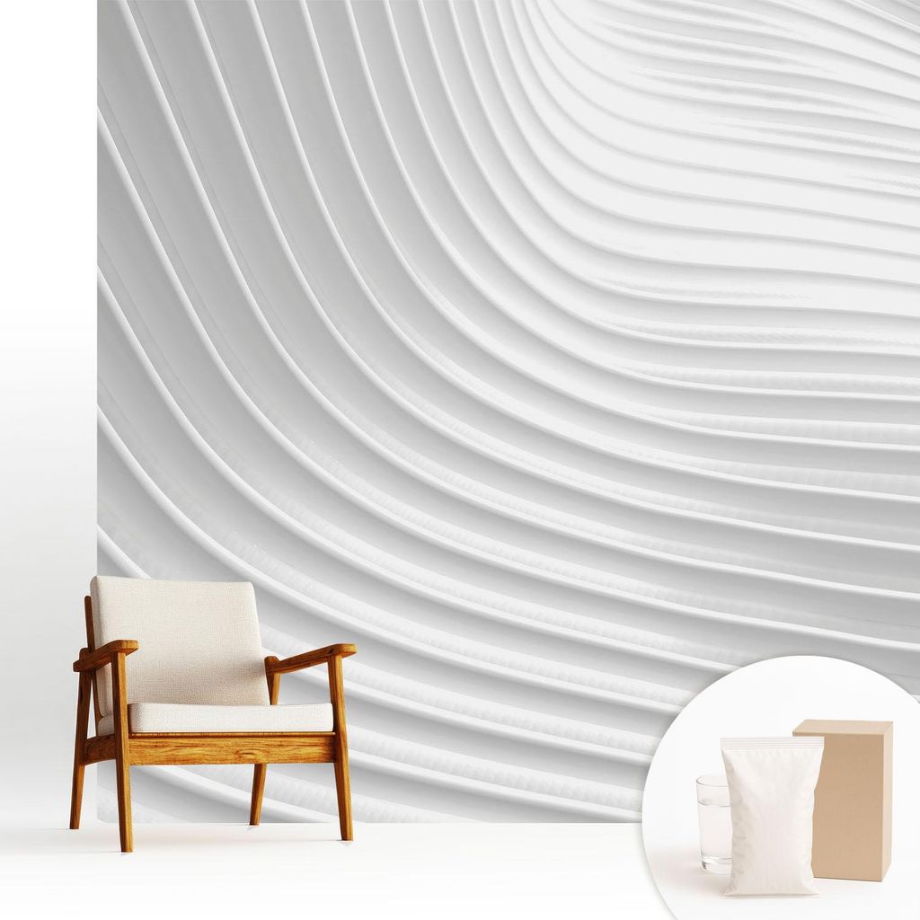 Fototapete - 250x250 cm - Tapete - Wandtapete - Wandbilder - Dekofolie - Tapete Folie - Wand - Dekoration - Wohnzimmer - Elegante Wellen