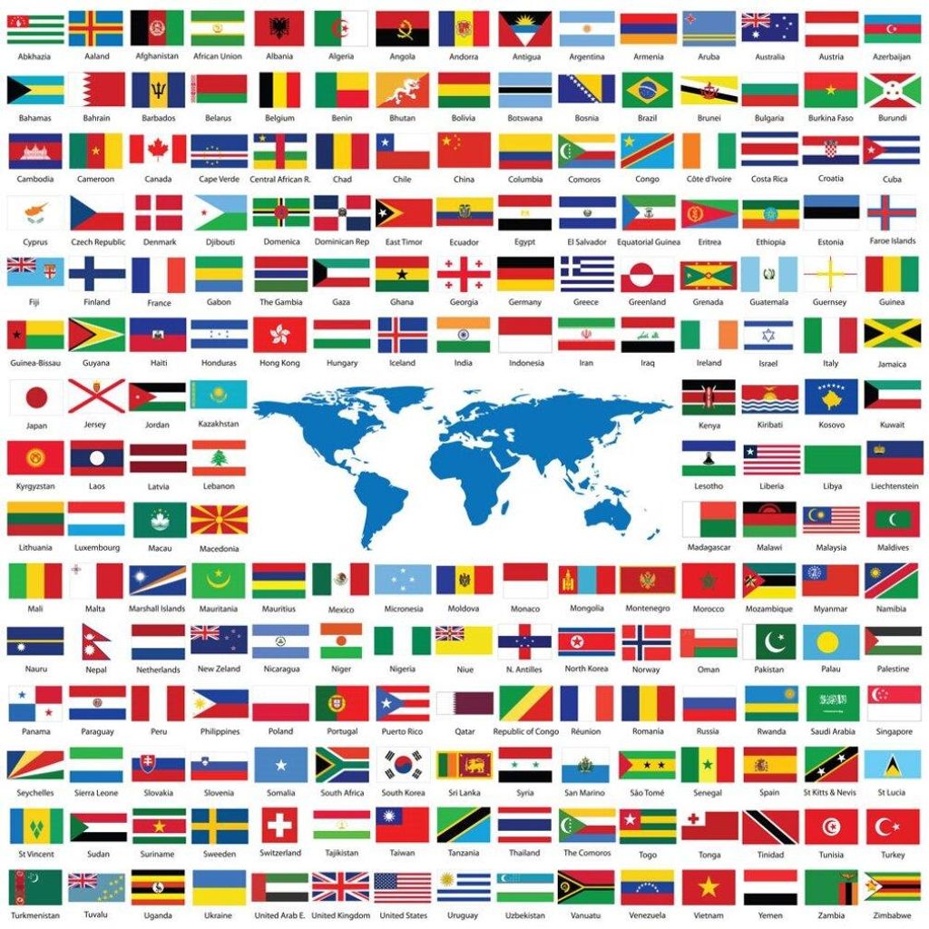 YAZZ Čtvercové puzzle Vlajky 1023 dílků Obrázek produktu 