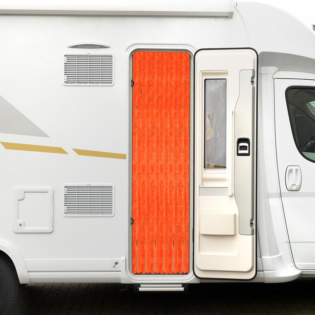 Moritz Flauschvorhang aus Chenille 56 x 185 cm orange Produktbild 