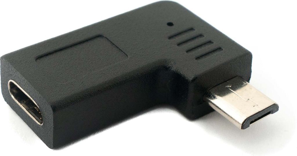 SYSTEM-S USB 3.1 Adapter Typ C Buchse zu 2.0 Micro B Stecker Winkel Rechts