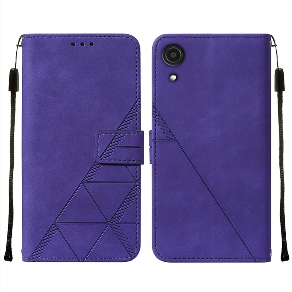 Custodia Portafoglio Samsung Galaxy A13 4G Viola - Pelle Goffrata Premium