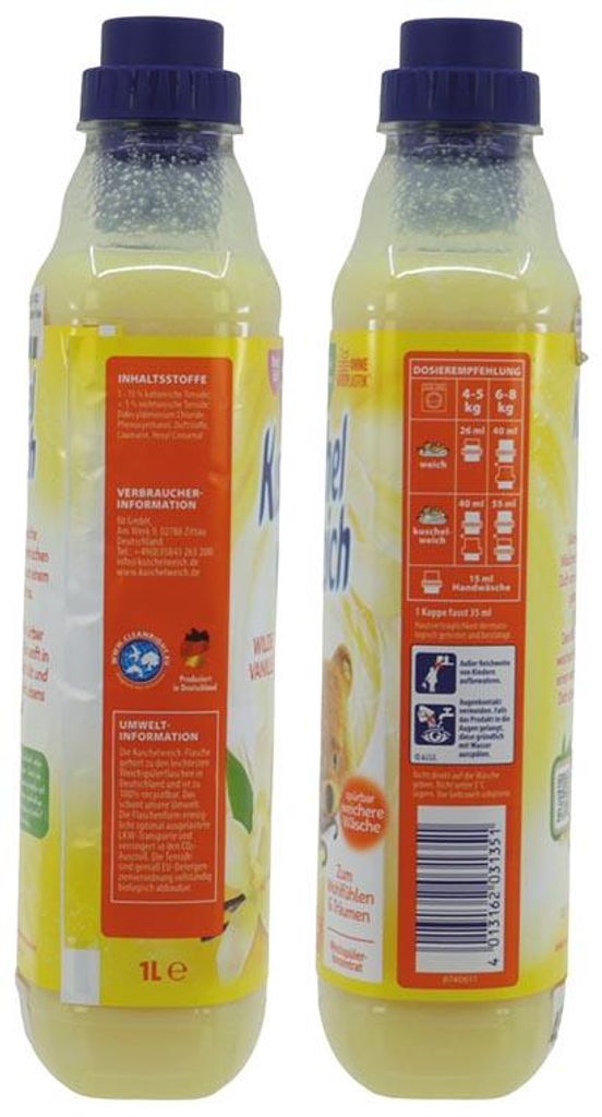 Kuschelweich Weichspüler Wilde Vanille für 38 Waschladungen Produktbild 