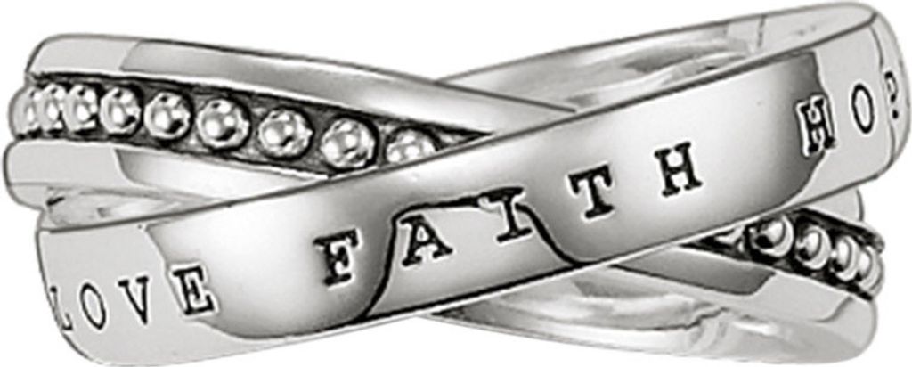 Thomas Sabo TR1930-001-12 Silber Ring Glaube, Liebe, Hoffnung, 62/19,7