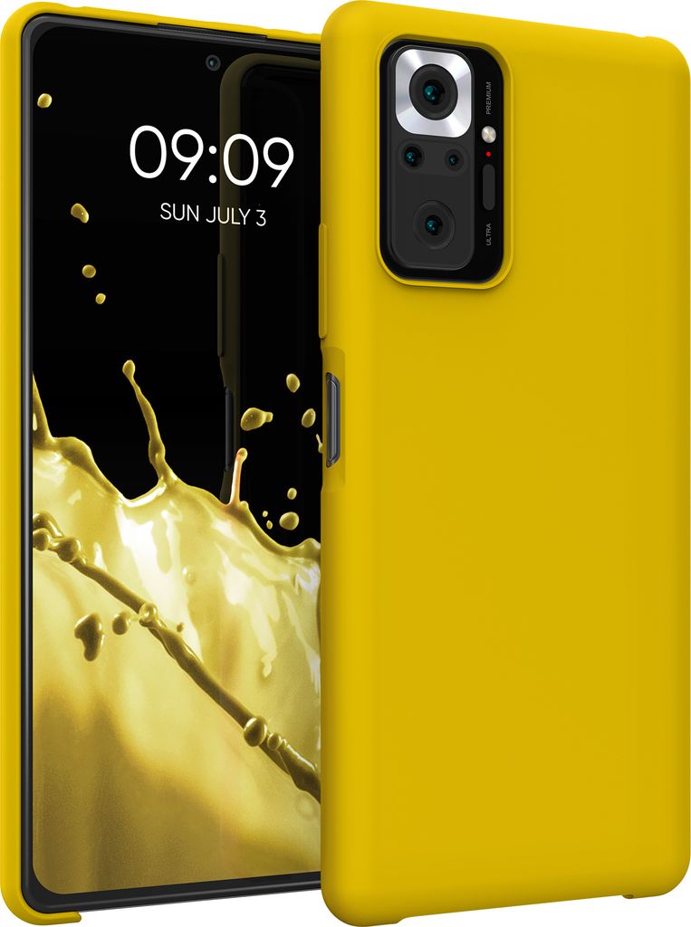 kwmobile Hülle kompatibel mit Xiaomi Redmi Note 10 Pro Hülle - Silikon Handy Case - Handyhülle weiche Oberfläche - kabelloses Laden - Honiggelb