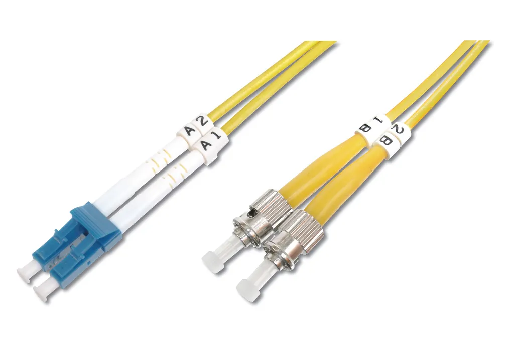Cavo Fibra DIGITUS LC-ST 2 Metri OS2 - Qualità Professionale Giallo