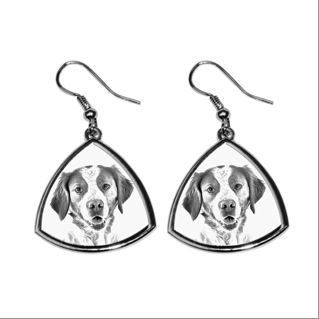 Idea Regalo Bretone: Orecchini con Immagine Cane Art-Dog Handmade