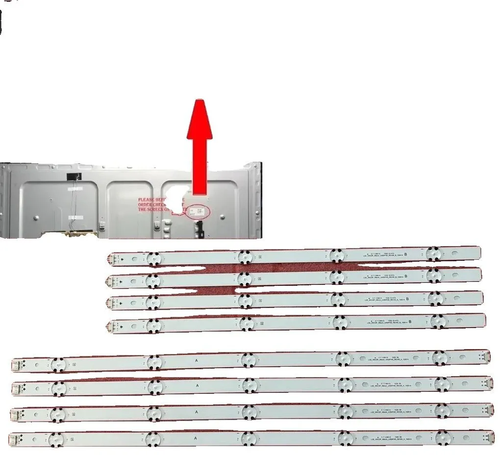 Remplacer Rétroéclairage TV LED HC490DGN-SLNX5-514X - Set Complet
