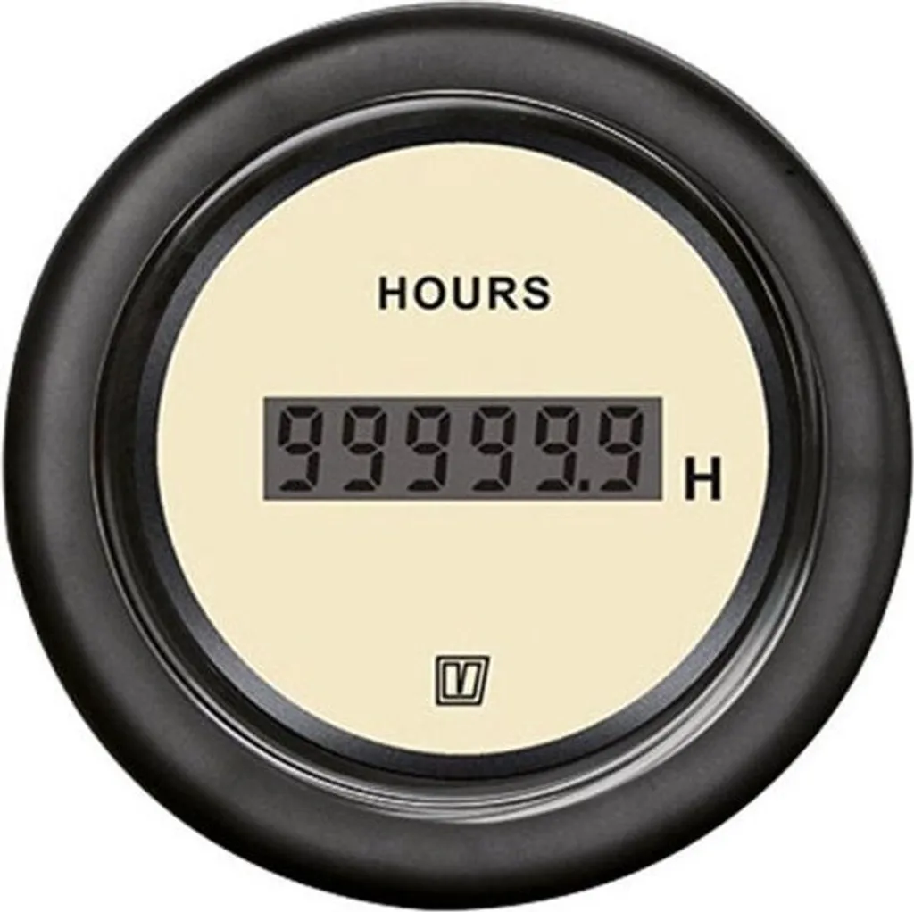 VETUS HOURCN Beige Compteur Horaire 12/24V pour Moteur de Bateau